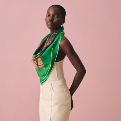 Green - Scarves 90 - Hermès silk scarves for women | Hermès Carré